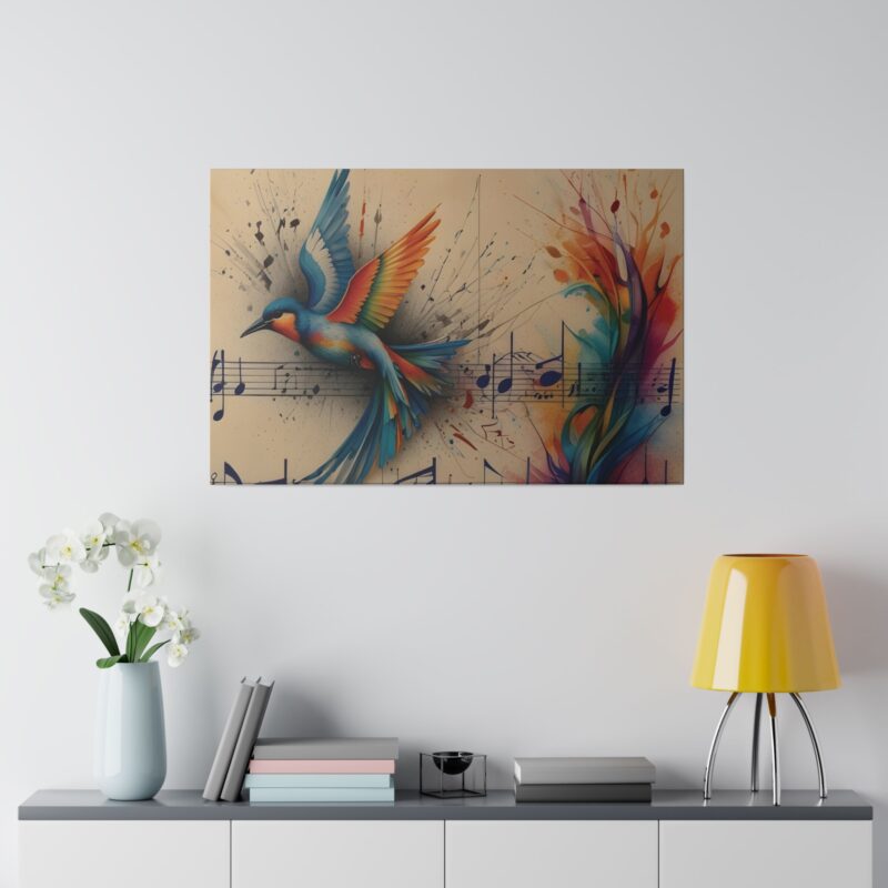 Canvas Wall Art - Minimalist Bird and Music Art: Perfect for Nature Lovers - Image 21