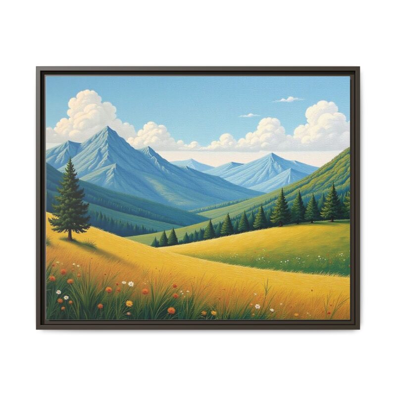 Canvas Prints - Impasto Landscapes: Textured Mountains, Fields, Water - Image 126