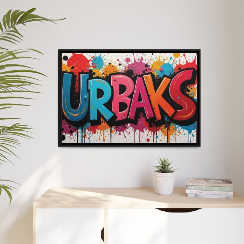Canvas Wall Art  urban graffiti style with bold and colorful splatters - Image 36
