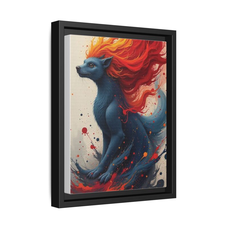 Matte Canvas, Framed  Joyful Chaos: Vibrant Colors and Energetic Expression of Happiness - Image 7