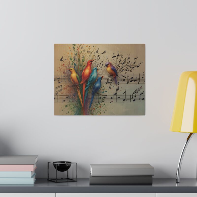 Canvas Wall Art Birds Music Harmony Abstract Design - Image 5