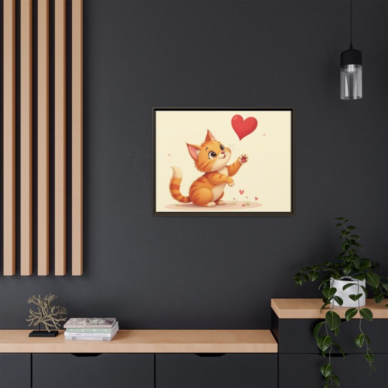 Canvas Print Wall Art - Cartoon Cat Paw Reaching Heart - Image 69