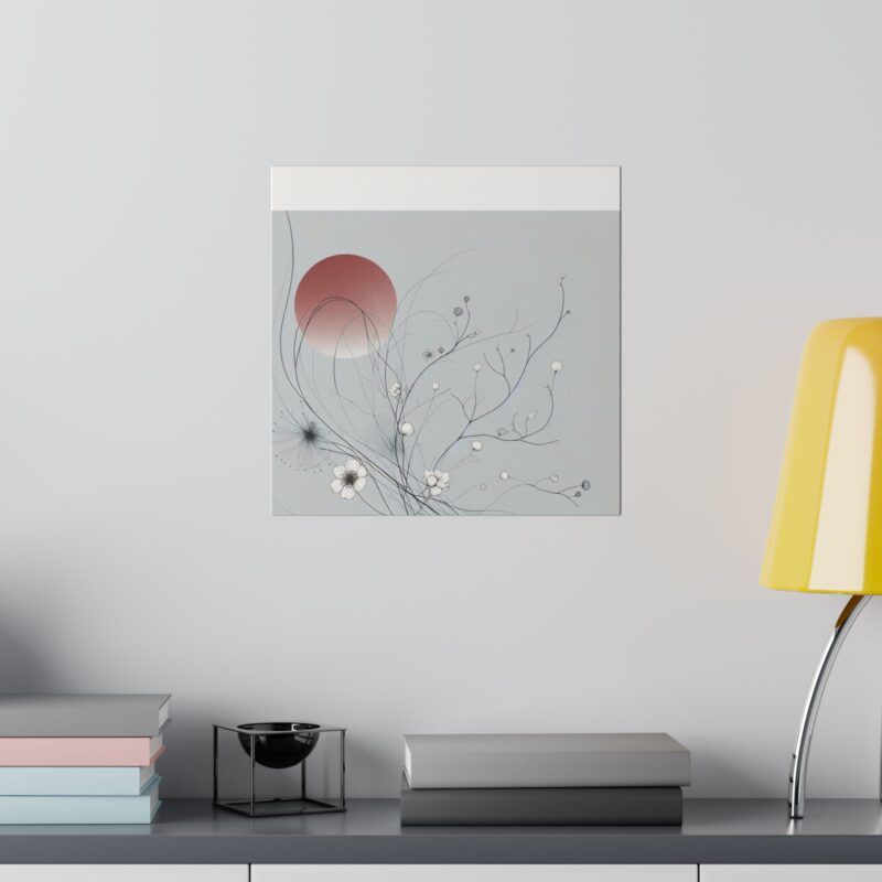 Serenity in Bloom: Japanese Floral Abstract Wall Art - Image 87