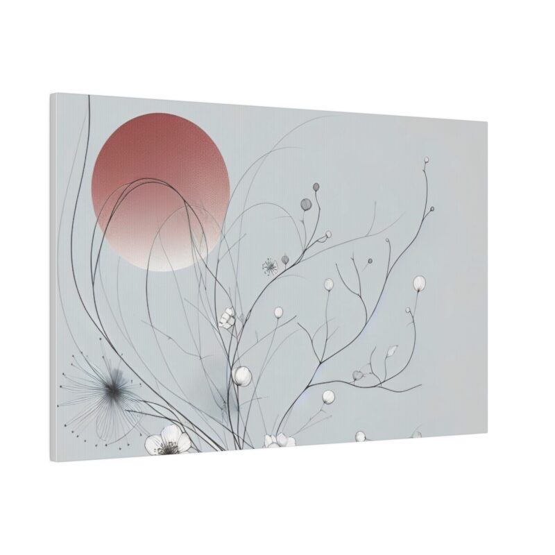 Serenity in Bloom: Japanese Floral Abstract Wall Art - Image 62