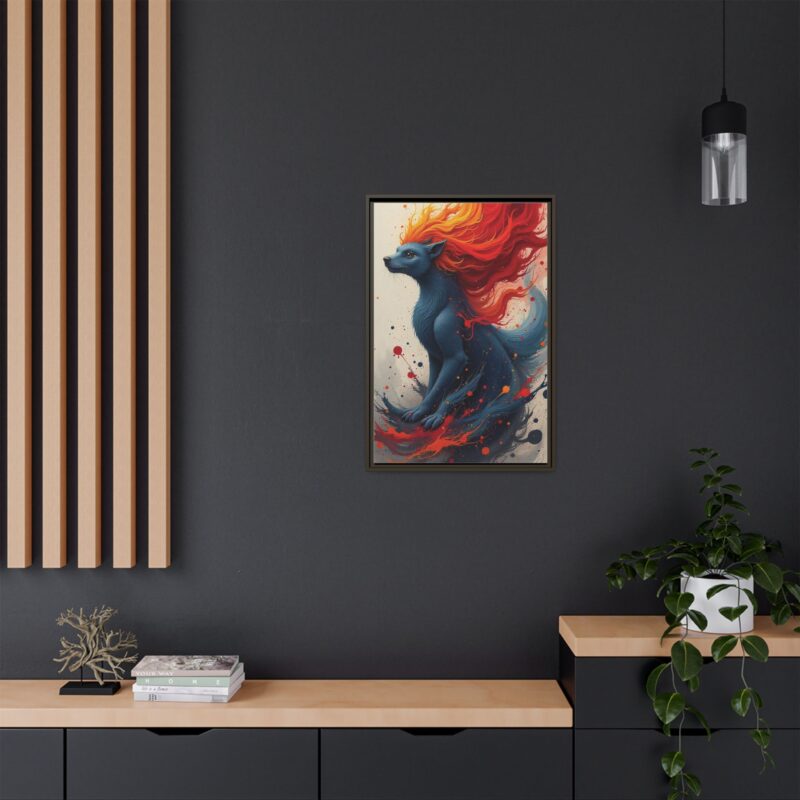 Matte Canvas, Framed  Joyful Chaos: Vibrant Colors and Energetic Expression of Happiness - Image 84