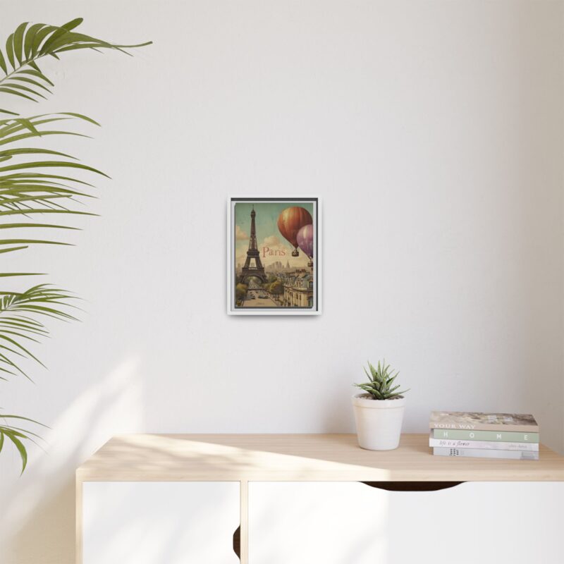 Pastel Eiffel Tower Travel canvas art of Nouveau Typography - Image 47