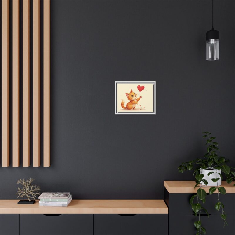 Canvas Print Wall Art - Cartoon Cat Paw Reaching Heart - Image 41