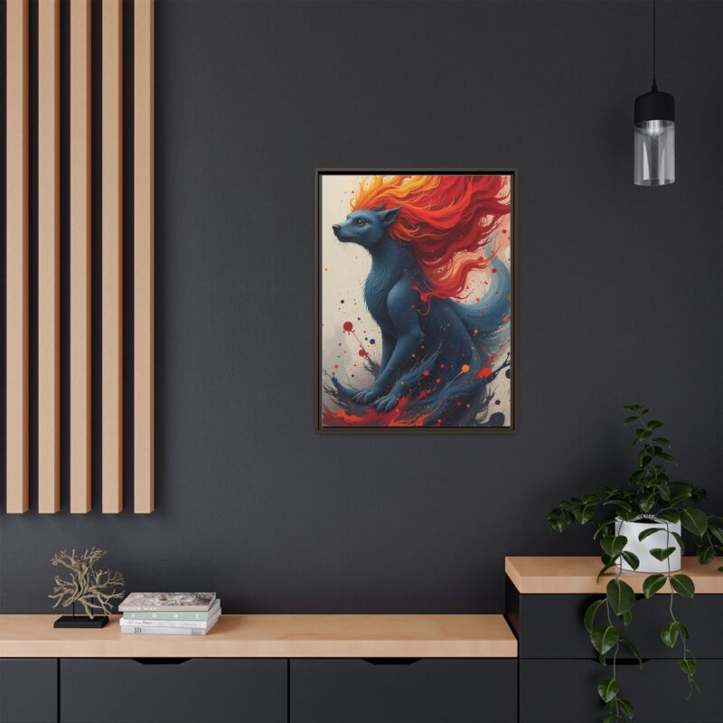 Matte Canvas, Framed  Joyful Chaos: Vibrant Colors and Energetic Expression of Happiness - Image 92