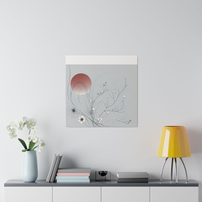 Serenity in Bloom: Japanese Floral Abstract Wall Art - Image 97