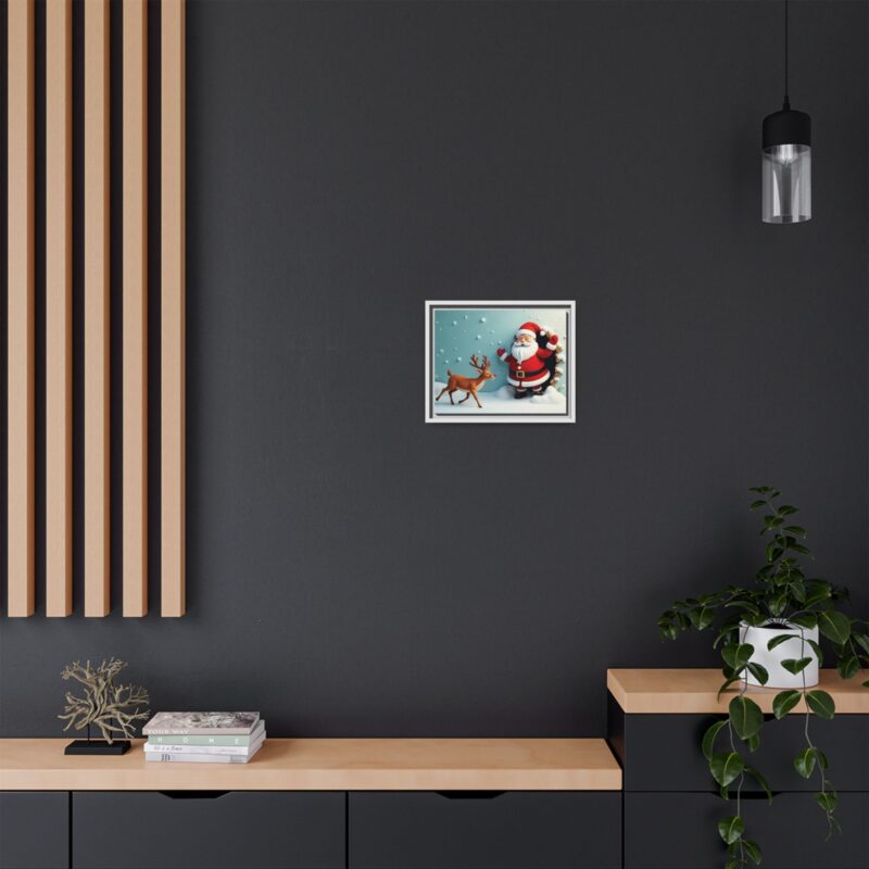 Canvas Wall Art 3D Santa Claus & Reindeer Illusion - Image 49