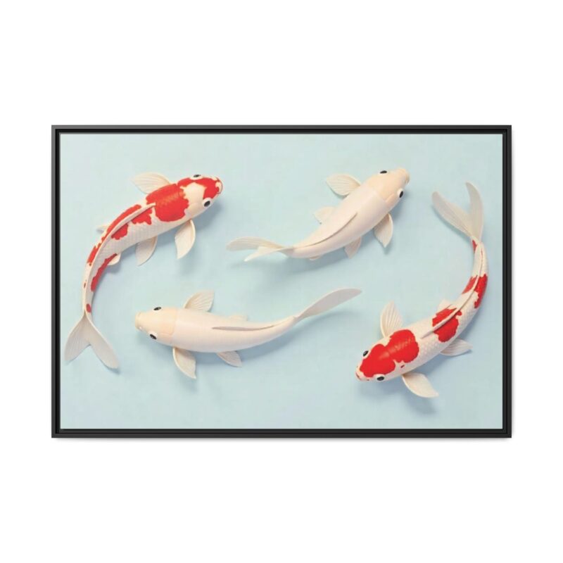 Canvas Print - Colorful Koi Fish Swimming in Minimalist Style - Image 38