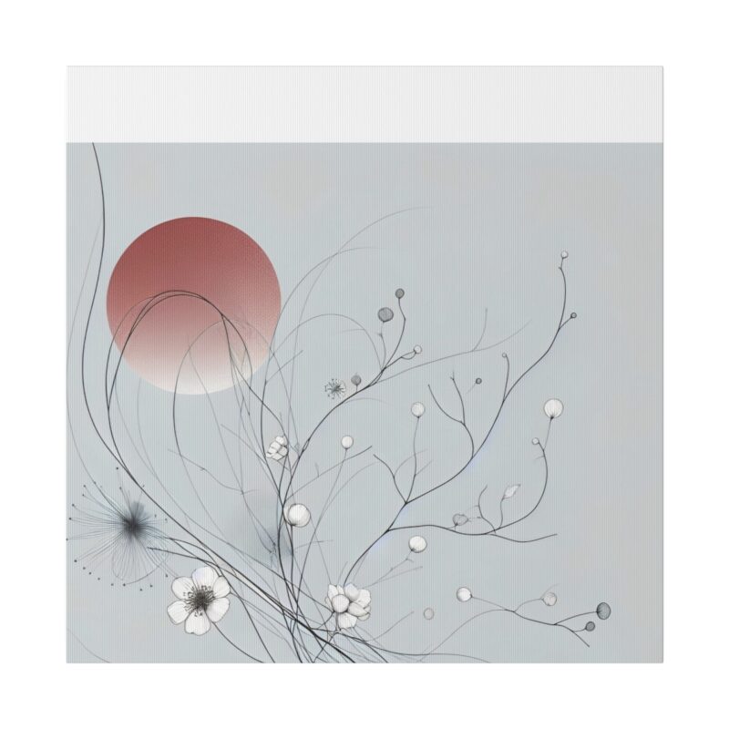 Serenity in Bloom: Japanese Floral Abstract Wall Art - Image 45