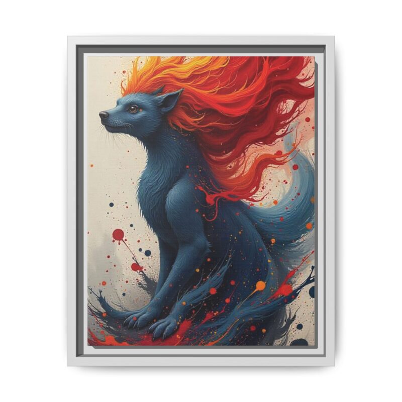 Matte Canvas, Framed  Joyful Chaos: Vibrant Colors and Energetic Expression of Happiness - Image 54