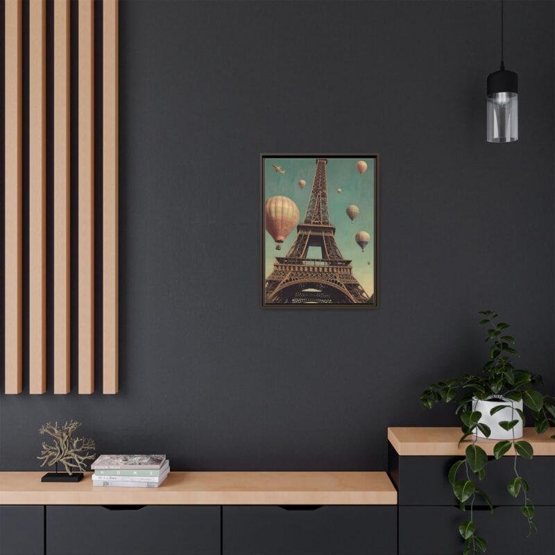 Vintage Paris Travel Canvas art with Hot Air Balloons and Street Lamps - Image 72