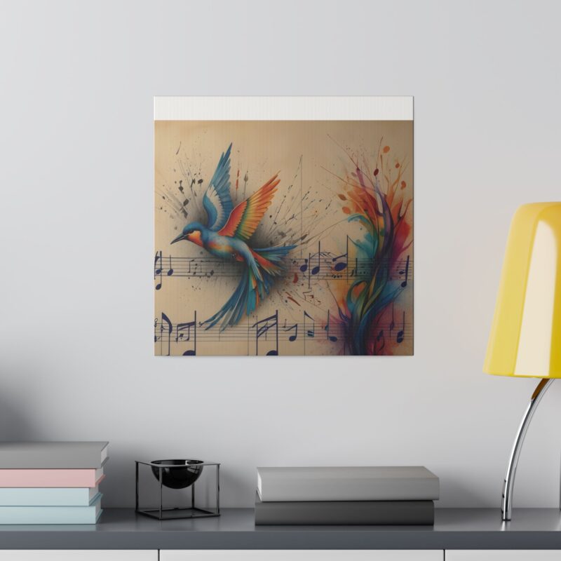 Canvas Wall Art - Minimalist Bird and Music Art: Perfect for Nature Lovers - Image 41
