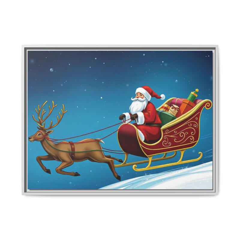 Canvas Print - Traditional Sleigh Ride Santa Claus Christmas Wall Art - Image 45