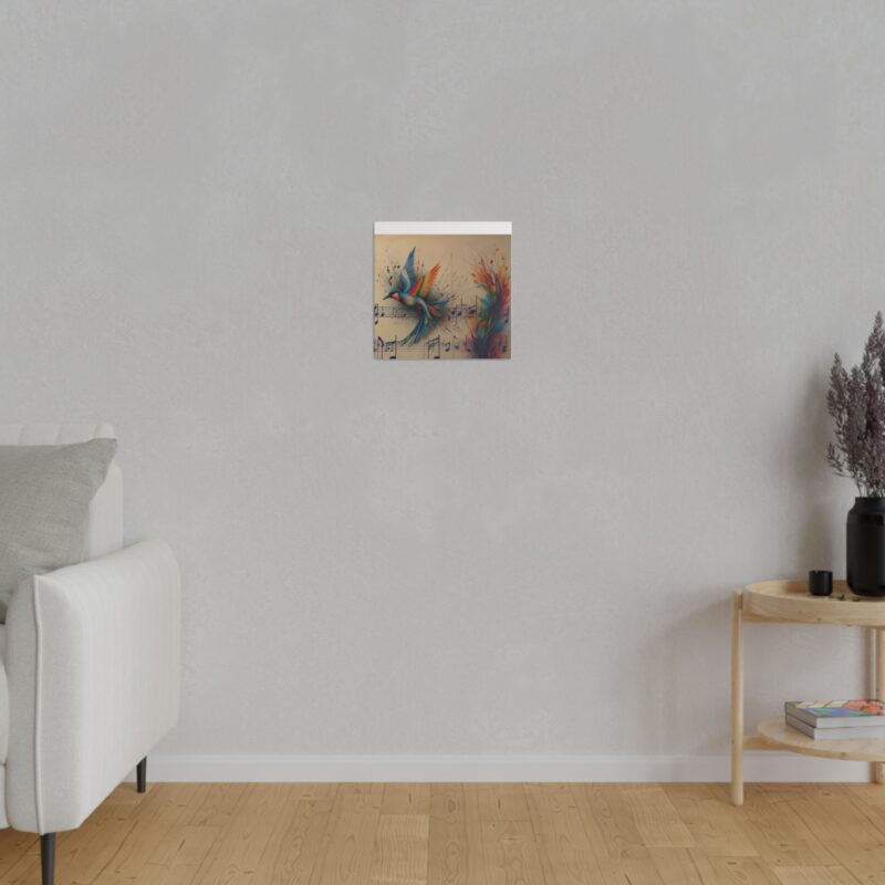 Canvas Wall Art - Minimalist Bird and Music Art: Perfect for Nature Lovers - Image 87