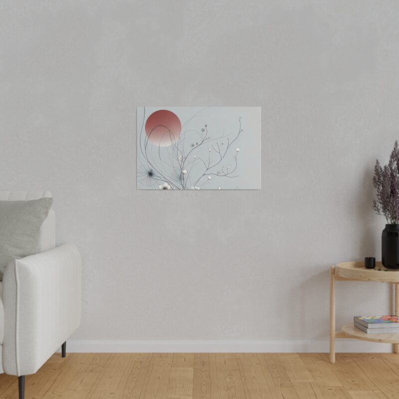 Serenity in Bloom: Japanese Floral Abstract Wall Art - Image 63