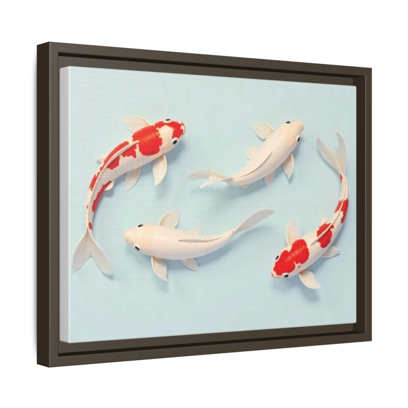 Canvas Print - Colorful Koi Fish Swimming in Minimalist Style - Image 59