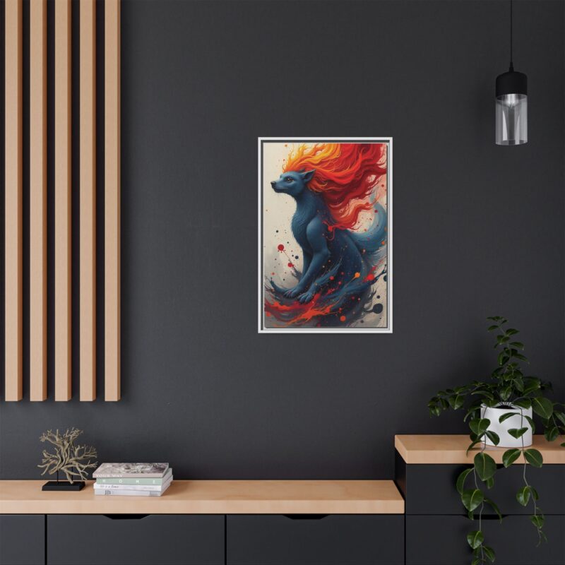 Matte Canvas, Framed  Joyful Chaos: Vibrant Colors and Energetic Expression of Happiness - Image 88