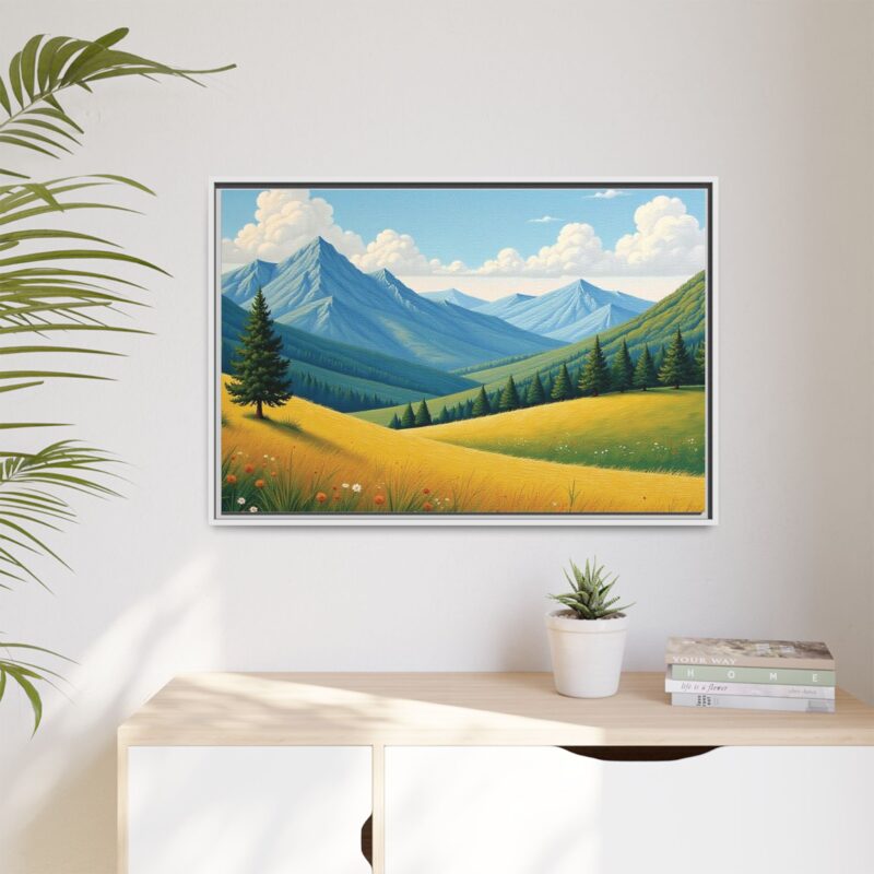 Canvas Prints - Impasto Landscapes: Textured Mountains, Fields, Water - Image 104