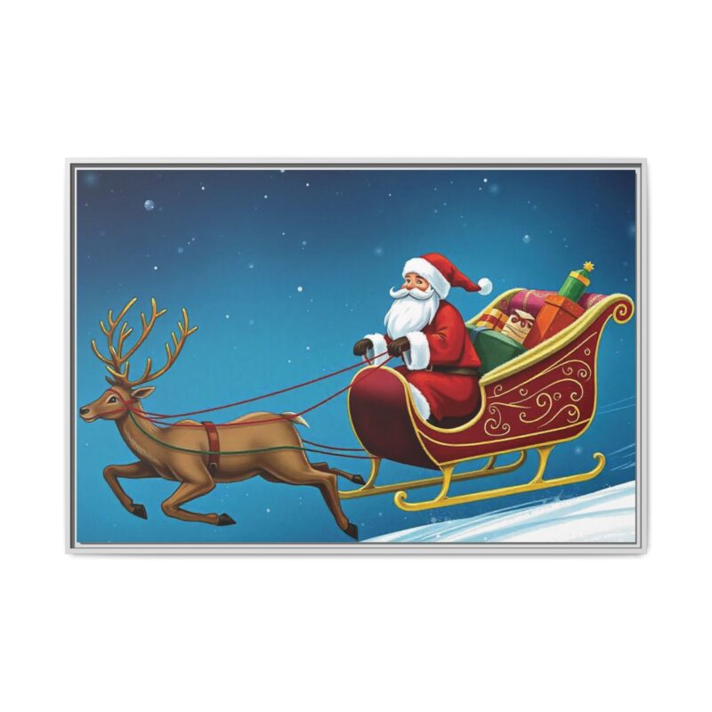 Canvas Print - Traditional Sleigh Ride Santa Claus Christmas Wall Art - Image 70