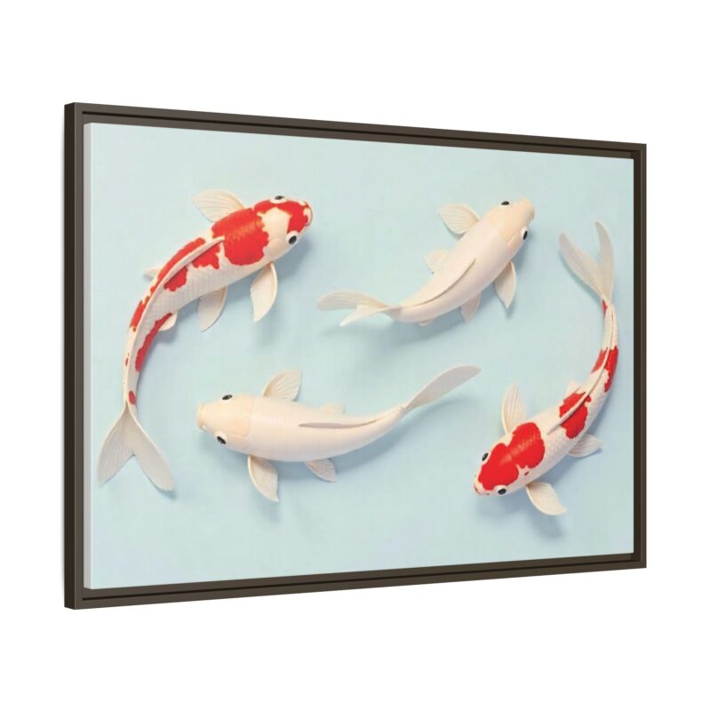 Canvas Print - Colorful Koi Fish Swimming in Minimalist Style - Image 98