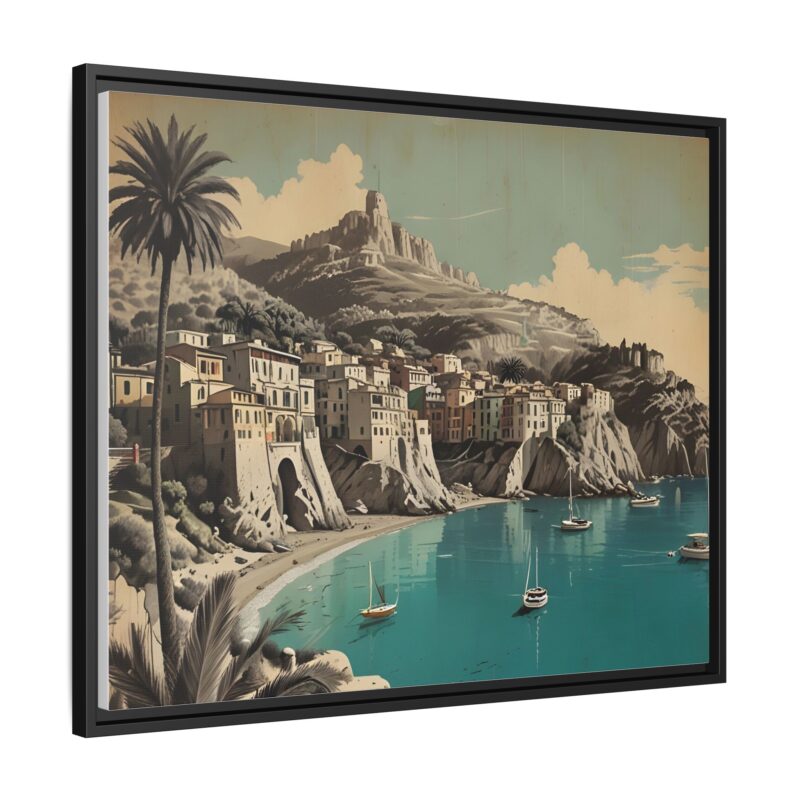Retro Italian Riviera Travel Poster with Bold Typography Wall Art - Image 123