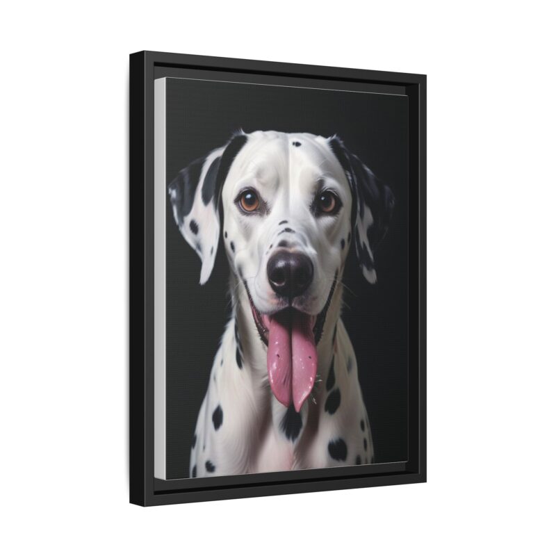 Canvas Art print features a detailed oil painting of a Dalmatian dog with a playful pink tongue sticking out - Image 15