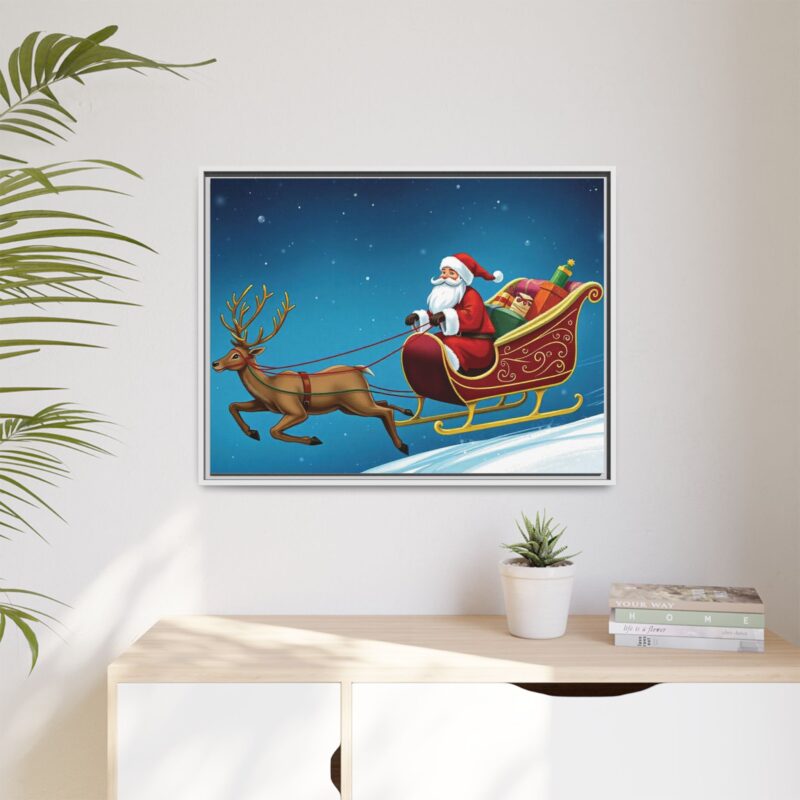 Canvas Print - Traditional Sleigh Ride Santa Claus Christmas Wall Art - Image 46