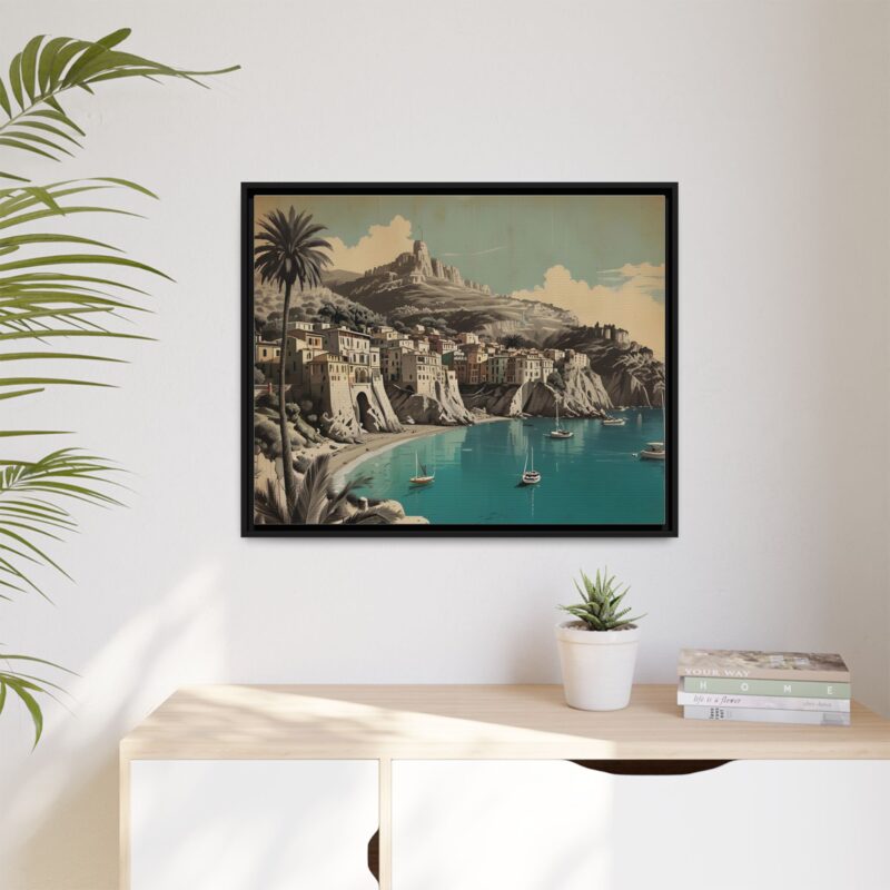 Retro Italian Riviera Travel Poster with Bold Typography Wall Art - Image 121