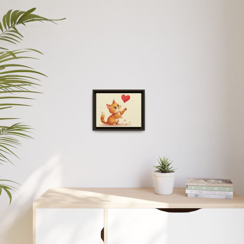 Canvas Print Wall Art - Cartoon Cat Paw Reaching Heart - Image 32