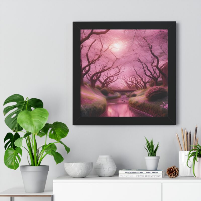 Serene Elegance: Cherry Blossoms  - Canvas Wall Art for Your Living Room and Office Décor" - Image 2