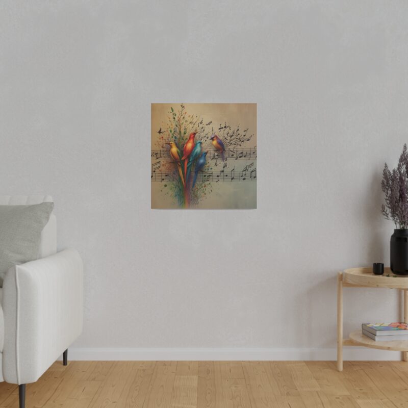 Canvas Wall Art Birds Music Harmony Abstract Design - Image 97