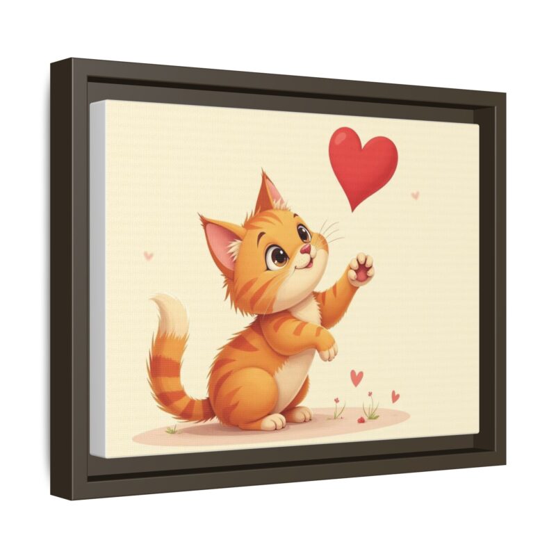 Canvas Print Wall Art - Cartoon Cat Paw Reaching Heart - Image 31