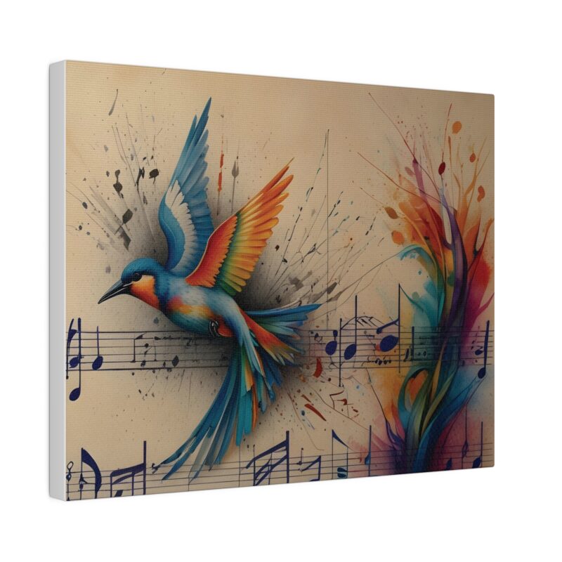 Canvas Wall Art - Minimalist Bird and Music Art: Perfect for Nature Lovers - Image 55