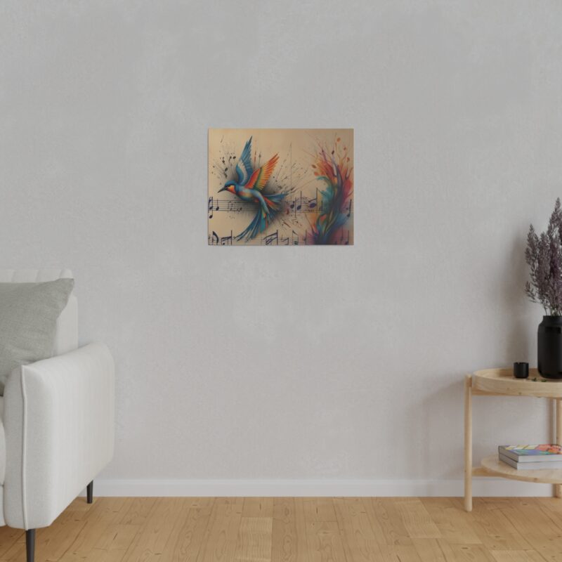 Canvas Wall Art - Minimalist Bird and Music Art: Perfect for Nature Lovers - Image 16