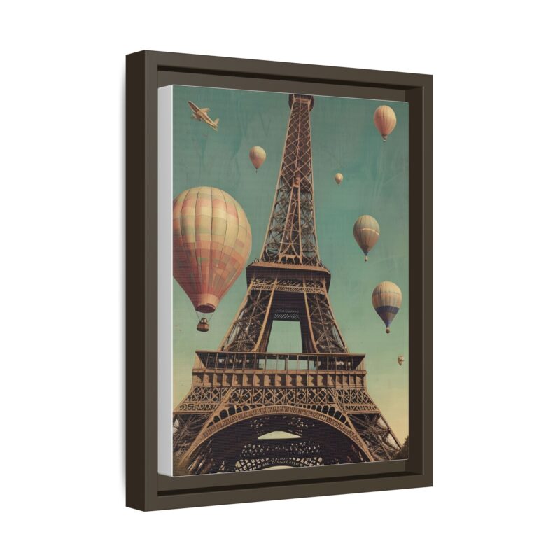 Vintage Paris Travel Canvas art with Hot Air Balloons and Street Lamps - Image 43