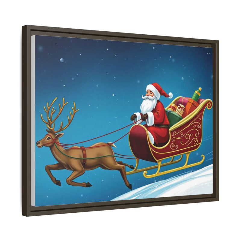 Canvas Print - Traditional Sleigh Ride Santa Claus Christmas Wall Art - Image 27