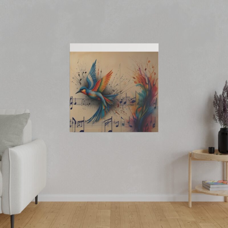 Canvas Wall Art - Minimalist Bird and Music Art: Perfect for Nature Lovers - Image 101