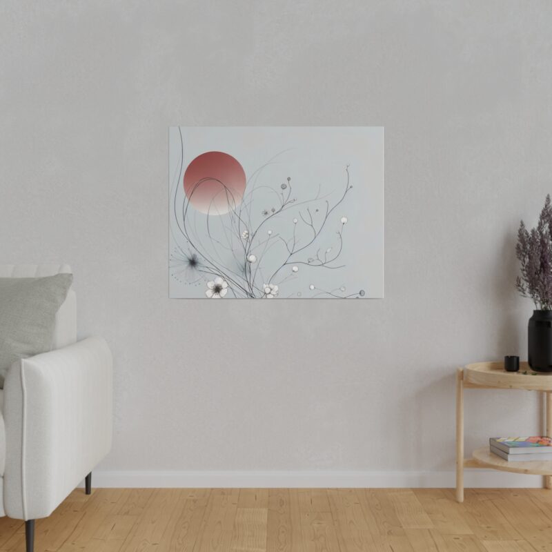 Serenity in Bloom: Japanese Floral Abstract Wall Art - Image 67