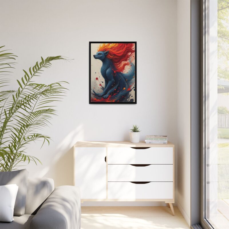 Matte Canvas, Framed  Joyful Chaos: Vibrant Colors and Energetic Expression of Happiness - Image 25
