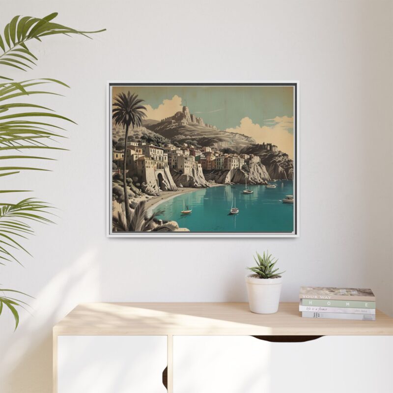 Retro Italian Riviera Travel Poster with Bold Typography Wall Art - Image 129