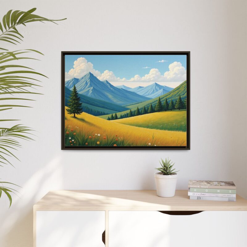 Canvas Prints - Impasto Landscapes: Textured Mountains, Fields, Water - Image 91