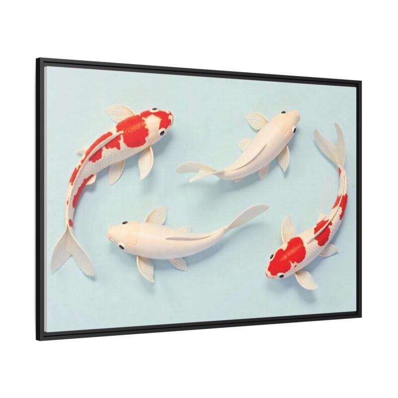 Canvas Print - Colorful Koi Fish Swimming in Minimalist Style - Image 39