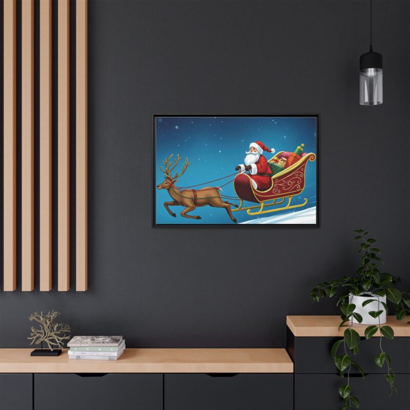 Canvas Print - Traditional Sleigh Ride Santa Claus Christmas Wall Art - Image 17