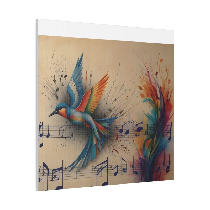 Canvas Wall Art - Minimalist Bird and Music Art: Perfect for Nature Lovers - Image 47