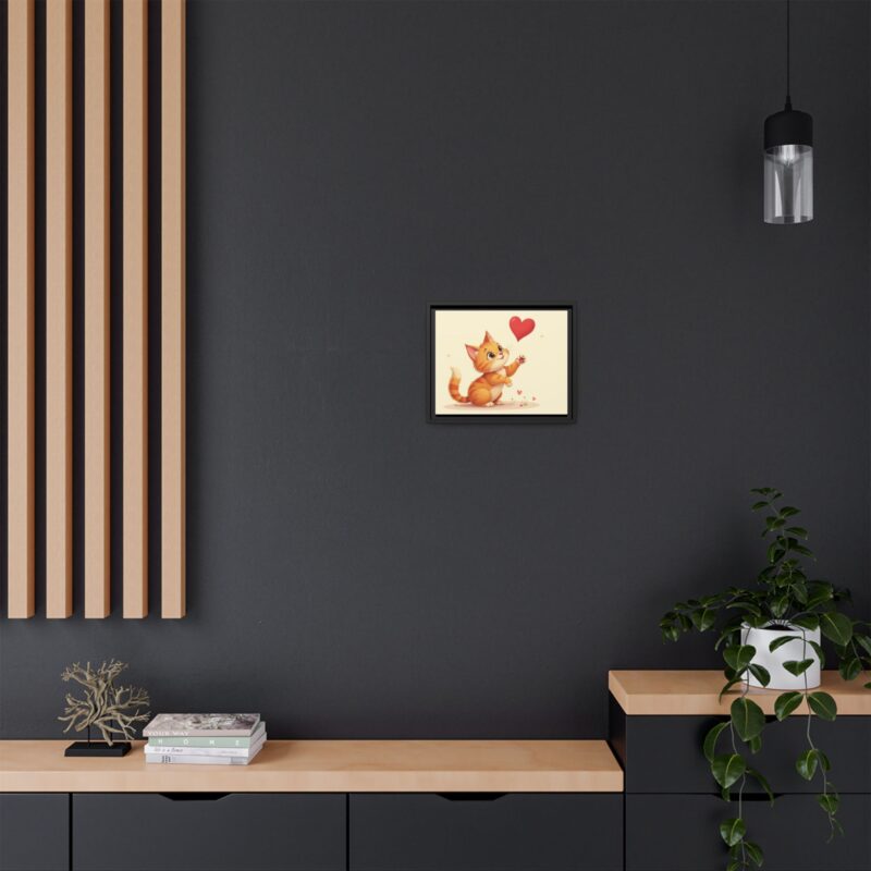 Canvas Print Wall Art - Cartoon Cat Paw Reaching Heart - Image 9