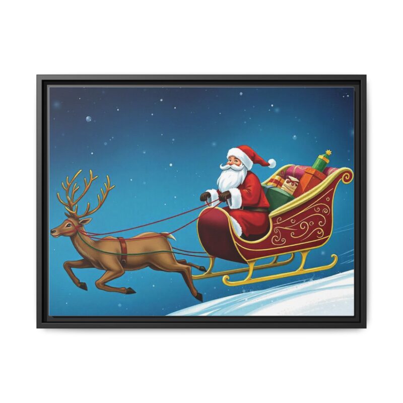 Canvas Print - Traditional Sleigh Ride Santa Claus Christmas Wall Art - Image 6