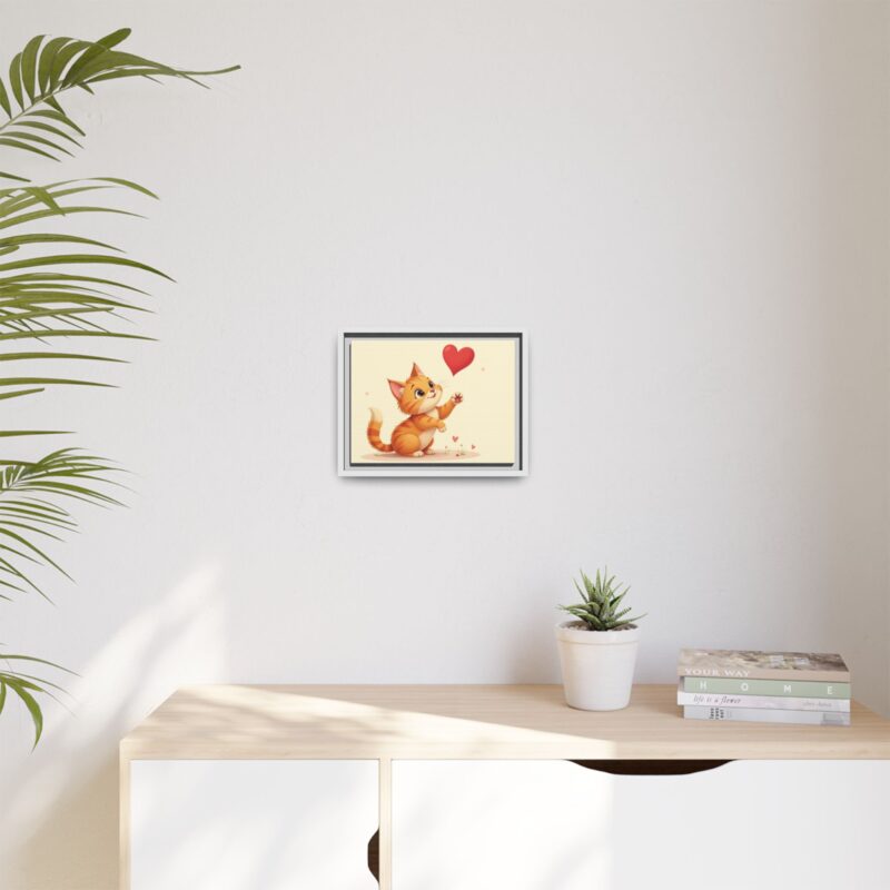 Canvas Print Wall Art - Cartoon Cat Paw Reaching Heart - Image 36